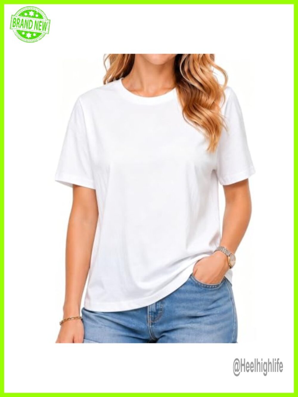 Womens Cotton Crewneck Short Sleeve T Shirt Loose Fit Casual Summer Top